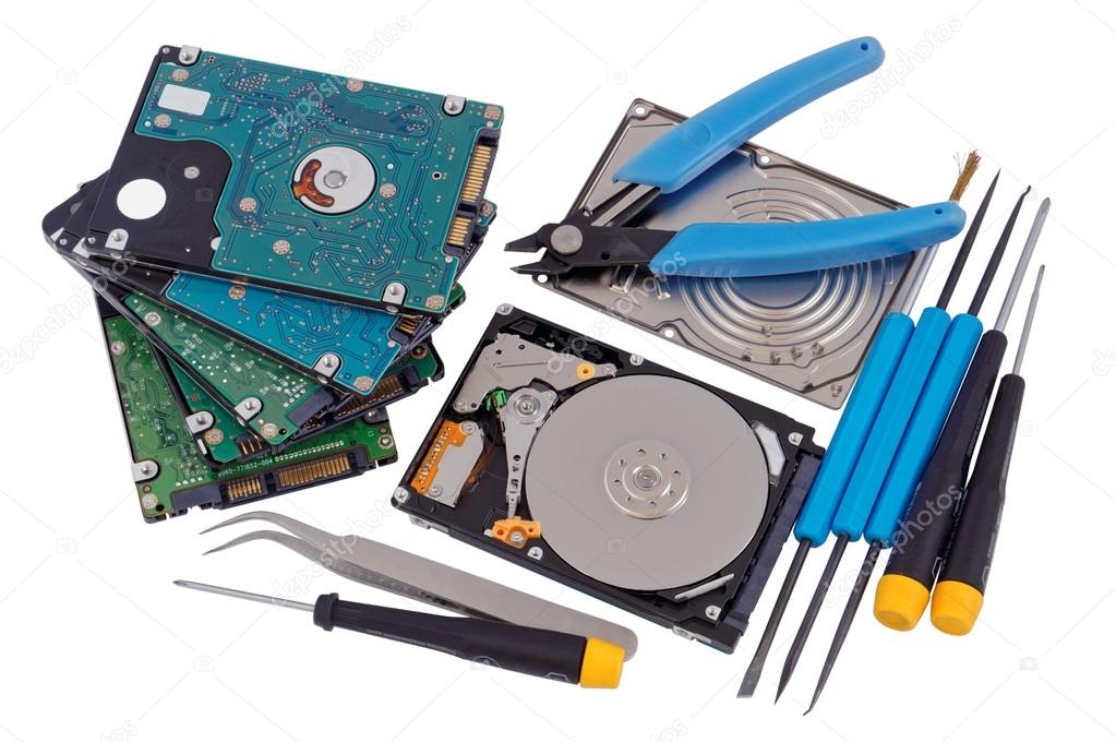 Desktop PC side panel open for repair